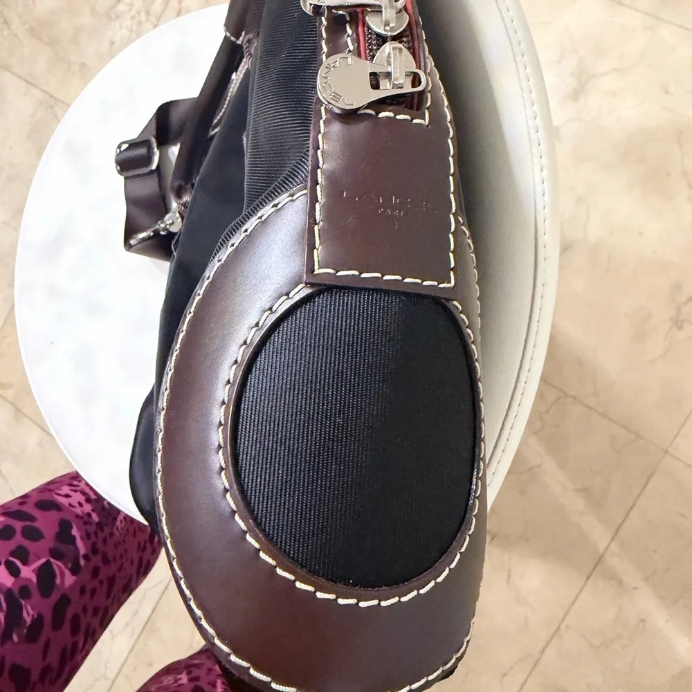 Elegant Black and Brown Laptop Bag for Men